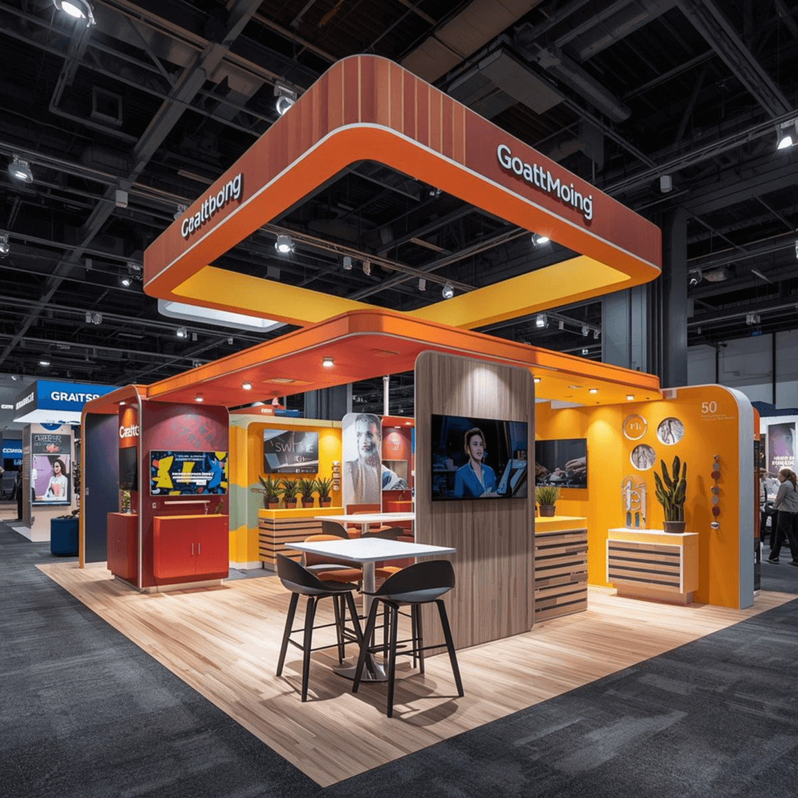 Trade show booth lighting solutions to attract visitors